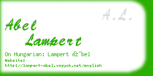 abel lampert business card